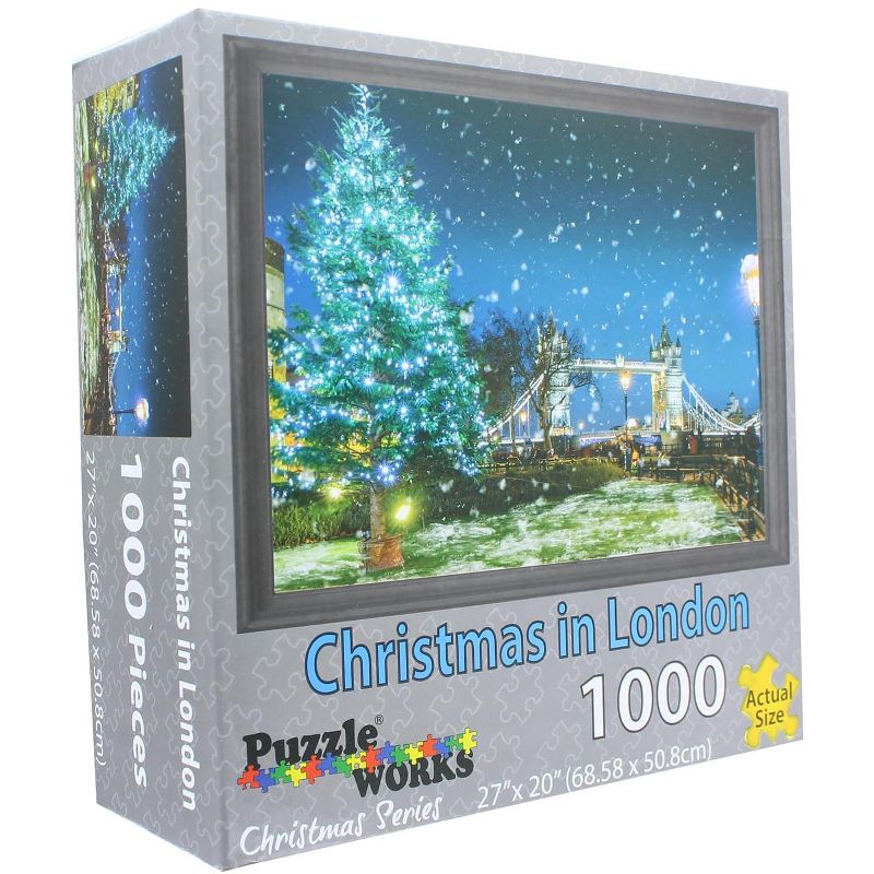Puzzleworks Christmas In London 1000 Piece Jigsaw Puzzle, 3 of 7