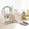 GustoWave 3 in 1 Toddler and Swing Set Climber Playset with Basketball Hoop Freestanding Indoor Outdoor Playground for Kids Grey One Size - 2 of 4