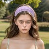 Unique Bargains Women's Wide Solid Texture Headband 1 Pc - 2 of 4