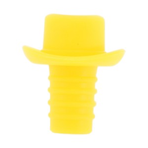 Unique Bargains Hat-Shaped Wine Stopper Silicone 1.61"x1.61"x1.85" 1 Pc - 1 of 3