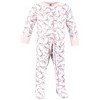 Hudson Baby Infant Girls Cotton Sleep and Play, Pink Bows - 3 of 4