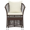 vidaXL Patio Furniture Set 2 Piece Lounge Chair with Cushions Poly Rattan - Brown - 4 of 4