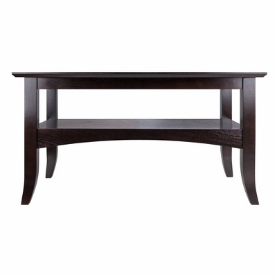 Winsome Camden Transitional Rectangular Coffee Table in Rich Brown