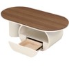 Maliang 47.24'' Coffee Table with Storage Drawer, Metal Center Frame, for Living Room - 3 of 4