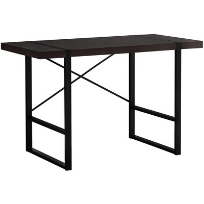 HomeRoots 24" Dark Brown and Black Computer Desk
