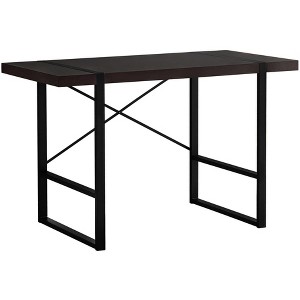 HomeRoots 24" Dark Brown and Black Computer Desk - 1 of 4