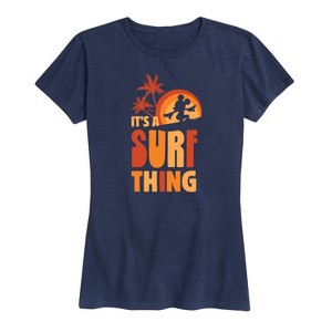 Women's - Disney - It's A Surf Thing Short Sleeve Graphic T-Shirt - 1 of 4