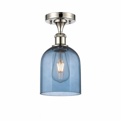 Bella - 1 Light Semi-Flush Mount In Industrial Style-10.75 Inches Tall and 5.5 Inches Wide