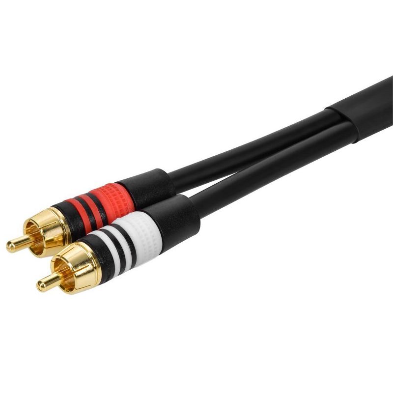 Monoprice Premium RCA Cable - 10 Feet - Black | 2 RCA Plug to 2 RCA Plug, Male to Male, 22AWG, 2 of 7