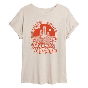 Women's - Peanuts - Spike Hopeless Romantic Oversized Graphic T