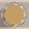 PexFix 60" Solid Wood Round Dining Table Kitchen Table for 6-8 with Tabletop and Fluted Cylindrical Base for Living/Dining Room Coffee Office Natural - 3 of 4