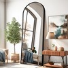 Spassway Arched Metal Full Length Mirror with Bracket Decorative Freestanding Mirror Accent Dressing Mirror for Living Room Bedroom - 4 of 4