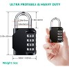 Itopfox Resettable 4-Digit Combination Padlock, Waterproof Heavy Duty Lock for Gym, School, Fence Gate, Toolbox, Employee Locker – 2 Pack - 3 of 4