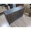 Okak Sideboard Cabinet, Buffet Cabinet With 4 Stylish Geometric Design Doors, Storage Cabinet for Living Room, Office, Kitchen, Hallway, Brown - 4 of 4