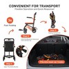 GustoWave Ultra Lightweight Transport Wheelchair,Portable Folding Chair,Removable Flip Armrests,Locking Handbrake,Supports 220 Lbs,Swinging Footrests - 4 of 4