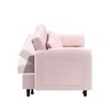 GlasFlength Sofas Contemporary Sofa with Cushioned Support and Clean Lines for Modern Living Spaces, Pink,53”*35.5”*30" - 2 of 4