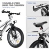 Aukfa 24-Inch Kids Mountain Bike-7-Speed Gears, Dual Disc Brakes, Front Suspension, For Boys & Girls 7-12 - 4 of 4