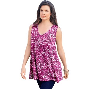 Roaman's Women's Plus Size Swing Ultimate Tank - 1 of 4