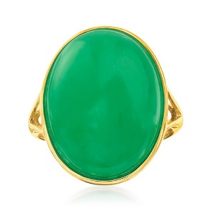 Ross-Simons Jade Ring in 14kt Yellow Gold - 1 of 4
