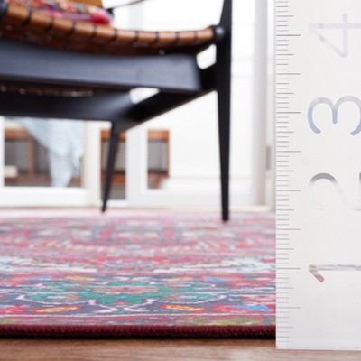 Tucson Traditional 6' x 9' Red Synthetic Rectangular Rug