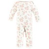Hudson Baby Infant Girl Thermal Coveralls 2pk, Soft Pink Sage Rose - 3 of 4