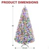 Vivatrees 6 Ft Prelit Artificial Christmas Tree, 10 Lighting Modes with Multi Colors, Metal Stand, Hinged Branches, Xmas Tree for Holiday Decor, White - 3 of 4