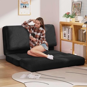 Mjkone Bean Bag Bed,Washable Soft Faux Fur Folding Floor Sofa Chair,Foam Filling Wall Couch，Floor Mattress - 1 of 4
