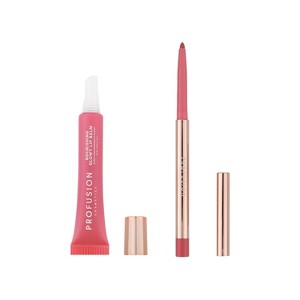 Profusion Cosmetics Lip Treat Duo Soft Matte Creamy Lip Liner (0.01 oz) & Nourishing Glowy Lip Balm ( 0.34 fl oz) - 1 of 4
