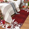 Christmas Area Rug Machine Washable Xmas Santa Claus Rug for Living Room Non Slip Soft Faux Wool - 2 of 4