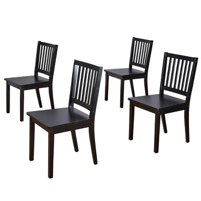 Set of 4 Contemporary Shaker Dining Chairs Black - Buylateral