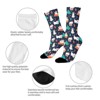 Colorful Christmas Pattern Women Printed Crew Socks Funny Funky Socks Soft Polyester Novelty Gifts for Artists Men - 4 of 4