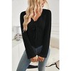 Women's Aesthetic Trendy Long Sleeve Shirt Cute Ruched Drawstring Slim Fit Pullover Tops Ribbed Clothes - 2 of 4
