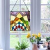 Chloe Lighting Kaleidoscope Geometric-Style Stained Glass Window Panel 16" Tall - 4 of 4