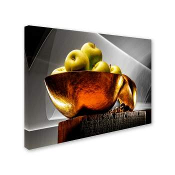 Trademark Fine Art -Joe Felzman Photography 'Apple In A Gold Bowl' Canvas Art