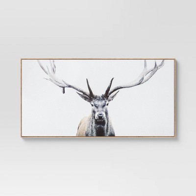 47" x 24" Deer Framed Wall Canvas - Threshold™