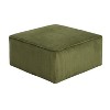 CAVINAS Luxurious Upholstered Square Ottoman Bench,Simple Retro Ottoman for Living Room,Bedroom - 2 of 4