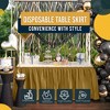 Crown Display 6 pack Disposable Plastic Tableskirts - 29" x 14 Ft ruffled Table Skirt with Adhesive Strip - 6 Count - 3 of 4