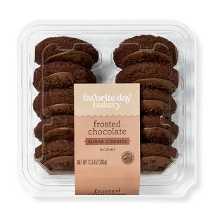 Double Chocolate Sugar Cookies - 13.5oz/10ct - Favorite Day™ - 1 of 3