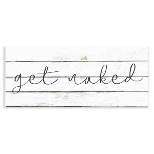 Stupell Industries Get Naked Minimal Planks, 17" x 7" - 1 of 4