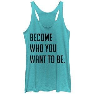 Women's CHIN UP Become Who You Want to Be Racerback Tank Top - 1 of 3