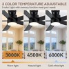 Airsurfer 42" Ceiling Fan with 18W LED Light and Remote, DC Motor, 5 Reversible Black/Walnut Blades, Matte Black, Memory & 3 Color Temps - 4 of 4