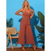 INSPIRE CHIC Women's Casual Sleeveless Cut Out Smocked Loose Wide Leg Jumpsuits - 2 of 4