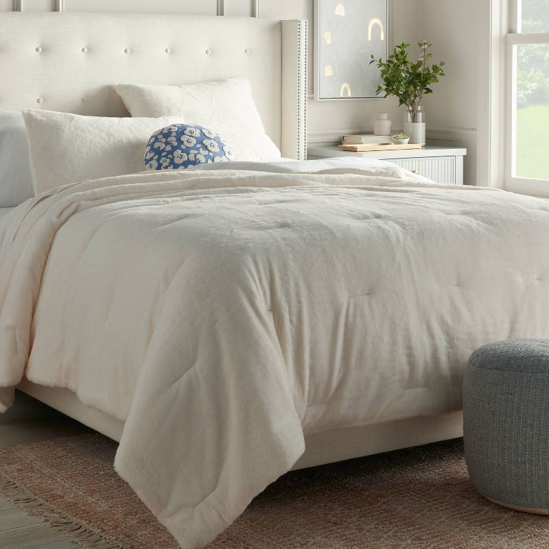 3pc Luxe Faux Fur Comforter and Sham Set - Threshold™, 3 of 12