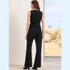 INSPIRE CHIC Women's Striped V Neck Sleeveless Button Down Fully Lined Dressy Blazer Vest with Pockets - 3 of 4