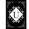 Briarwood Lane Everyday Double Sided Garden Flag 12x18 For Outdoor Black and White Monogram U Garden Flag Flags For Outside - 3 of 4