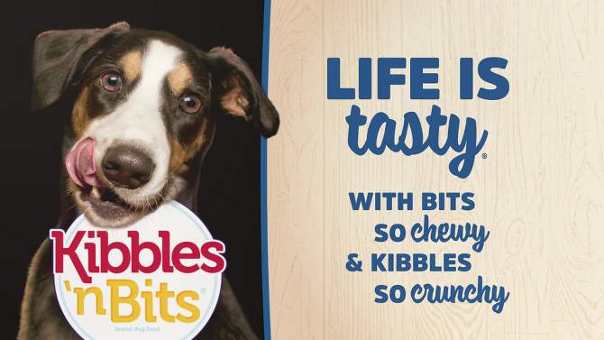 Kibbles &#39;n Bits Bistro Mini Bits Beef, Spring Vegetable &#38; Apple Flavors Small Breed Adult Complete &#38; Balanced Dry Dog Food - 3.5lbs, 2 of 7, play video