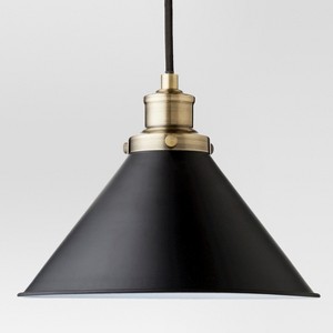 Crosby Small Pendant Ceiling Light Black Includes Energy Efficient Light Bulb - Threshold , Size: Lamp with Energy Efficient Light Bulb
