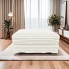 FURNIinspire Ottomans And Benches Plush Corduroy Ottoman, Living Room Ottoman, End of Bed Bench for 4, Bedroom Ottoman, Beige, 31.5"*23.6"*15.76" - 2 of 4