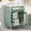 JANSNO 24" Freestanding Bathroom Vanity with Sink, Flip Drawer, Adjustable Shelf & Metal Handles - 3 of 4