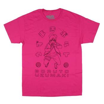 Naruto Shippuden Men's Boruto Uzumaki Sketch Design T-Shirt Adult